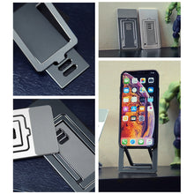 Load image into Gallery viewer, HZ10 Slim Portable Desktop Live Stand Multifunctional Folding Mobile Phone Holder, Gray, Silver
