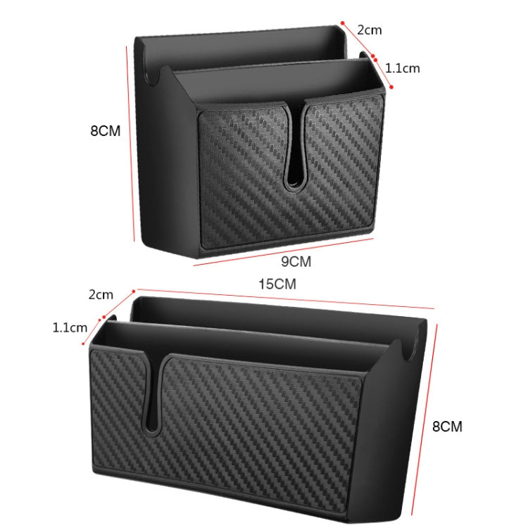 DM-020 Car Sticky Carbon Fiber Storage Bag Car Mobile Phone Storage Box Small, Small, Large