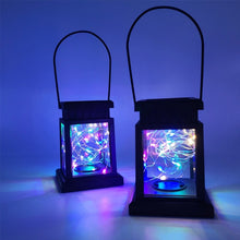Load image into Gallery viewer, Solar LED Starry Wind Lantern Festival Decoration Retro Copper Wire String Light, Copper Wire / Colorful Light