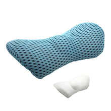 Load image into Gallery viewer, Car Supplies Lumbar Support Memory Foam Car Backrest Lumbar Cushion Seat Cushion Lumbar Pillow, 4D Grid Blue, 4D Grid Light Gray, 4D Grid Dark Gray, 4D Grid Black, Deep Gray+Light Gray, Blue+Light Gray, Green+Light Gray, Cationic Sky Lake Blue         ...