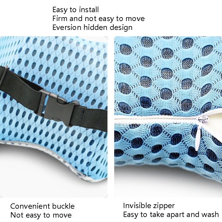 Car Supplies Lumbar Support Memory Foam Car Backrest Lumbar Cushion Seat Cushion Lumbar Pillow, 4D Grid Blue, 4D Grid Light Gray, 4D Grid Dark Gray, 4D Grid Black, Deep Gray+Light Gray, Blue+Light Gray, Green+Light Gray, Cationic Sky Lake Blue         ...