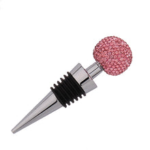 Load image into Gallery viewer, Crystal Ball Red Wine Stopper Diamond Zinc Alloy Metal Sealed Wine Cork, White, Pink, Big Red, Black, Bright Black, AB, Lake Blue