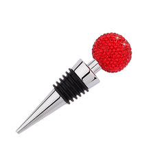 Load image into Gallery viewer, Crystal Ball Red Wine Stopper Diamond Zinc Alloy Metal Sealed Wine Cork, White, Pink, Big Red, Black, Bright Black, AB, Lake Blue