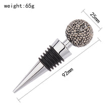 Load image into Gallery viewer, Crystal Ball Red Wine Stopper Diamond Zinc Alloy Metal Sealed Wine Cork, White, Pink, Big Red, Black, Bright Black, AB, Lake Blue