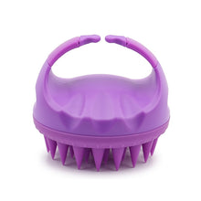 Load image into Gallery viewer, Round Hair Washing Brush Silicone Wet &amp; Dry Multipurpose Massage Brush, Pink, Purple, Green, Black, Blue, Red, Yellow, Grey