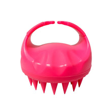 Load image into Gallery viewer, Round Hair Washing Brush Silicone Wet &amp; Dry Multipurpose Massage Brush, Pink, Purple, Green, Black, Blue, Red, Yellow, Grey