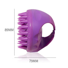 Load image into Gallery viewer, Round Hair Washing Brush Silicone Wet &amp; Dry Multipurpose Massage Brush, Pink, Purple, Green, Black, Blue, Red, Yellow, Grey