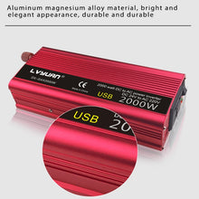 Load image into Gallery viewer, LVYUAN Car Inverter Dual USB Power Converter, 12V to 220V 1500W, 24V to 220V 1500W, 12V to 220V 1500W UK Plug, 12V to 220V 1500W AU Plug, 12V to 110V 1500W US Plug, 12V to 220V 2000W, 24V to 220V 2000W, 12V to 220V 2000W UK Plug, 12V to 220V 2000W AU P...
