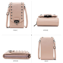 Load image into Gallery viewer, F835 Rivet Diamond Mobile Phone Bag Ladies Shoulder Diagonal Bag, Red, Blue, Black, Pink, Tea Brown