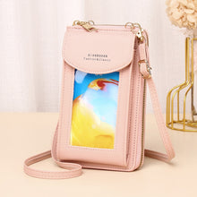 Load image into Gallery viewer, JLF012 Touch Screen Mobile Phone Bag Women Messenger Shoulder Bag, Red Wine, Black, Deep Pink, Light Pink, Light Blue, Light Green, Brown, Khaki