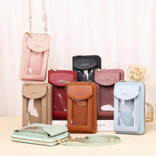 Load image into Gallery viewer, JLF012 Touch Screen Mobile Phone Bag Women Messenger Shoulder Bag, Red Wine, Black, Deep Pink, Light Pink, Light Blue, Light Green, Brown, Khaki