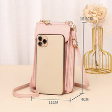 Load image into Gallery viewer, JLF012 Touch Screen Mobile Phone Bag Women Messenger Shoulder Bag, Red Wine, Black, Deep Pink, Light Pink, Light Blue, Light Green, Brown, Khaki