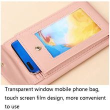 Load image into Gallery viewer, JLF012 Touch Screen Mobile Phone Bag Women Messenger Shoulder Bag, Red Wine, Black, Deep Pink, Light Pink, Light Blue, Light Green, Brown, Khaki