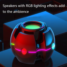 Load image into Gallery viewer, RGB Light Effect Gyro Shape Wireless Bluetooth Audio, White, Pink, Blue, Black, Red