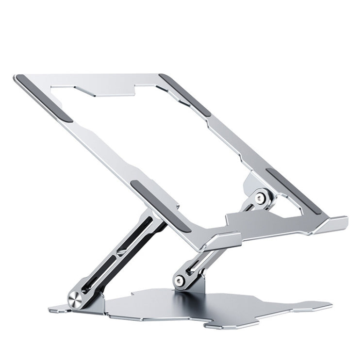 Integrated Foldable Laptop Stand Hollow Heat-Dissipating Flat Desktop Stand, Deep Space Gray, Moon Silver