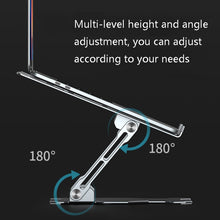 Load image into Gallery viewer, Integrated Foldable Laptop Stand Hollow Heat-Dissipating Flat Desktop Stand, Deep Space Gray, Moon Silver