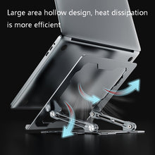 Load image into Gallery viewer, Integrated Foldable Laptop Stand Hollow Heat-Dissipating Flat Desktop Stand, Deep Space Gray, Moon Silver