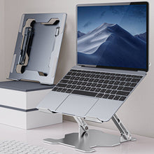 Load image into Gallery viewer, Integrated Foldable Laptop Stand Hollow Heat-Dissipating Flat Desktop Stand, Deep Space Gray, Moon Silver