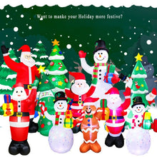 Load image into Gallery viewer, Santa Claus Christmas Tree Snowman Inflatable LED Luminous Christmas Ornaments,, US Plug