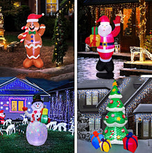 Load image into Gallery viewer, Santa Claus Christmas Tree Snowman Inflatable LED Luminous Christmas Ornaments,, US Plug
