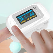 Load image into Gallery viewer, JZ-133R Finger Pulse Oximeter Finger-Type Blood Oxygen Saturation Monitor, Black, White