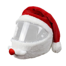 Load image into Gallery viewer, Motorcycle Helmet Christmas Hat Outdoor Crazy Funny Santa Helmet Cover, Helmet Christmas Hat
