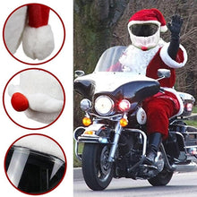 Load image into Gallery viewer, Motorcycle Helmet Christmas Hat Outdoor Crazy Funny Santa Helmet Cover, Helmet Christmas Hat