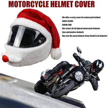 Load image into Gallery viewer, Motorcycle Helmet Christmas Hat Outdoor Crazy Funny Santa Helmet Cover, Helmet Christmas Hat