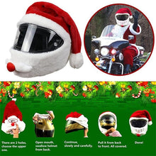 Load image into Gallery viewer, Motorcycle Helmet Christmas Hat Outdoor Crazy Funny Santa Helmet Cover, Helmet Christmas Hat