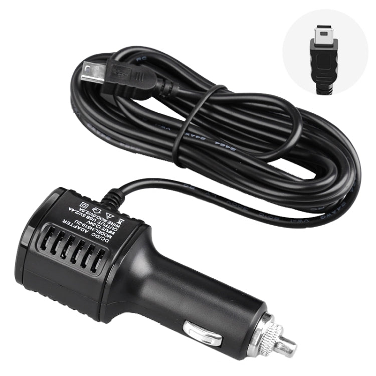 H519 Car Charger Driving Recorder Power Cord Dual USB With Display Charging Line, Specification:, Mini Straight, Mini Right Elbow, Mini Left Elbow, Micro Straight, Micro Left Elbow, Micro Right Elbow