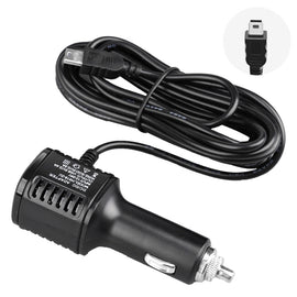 H519 Car Charger Driving Recorder Power Cord Dual USB With Display Charging Line, Specification:, Mini Straight, Mini Right Elbow