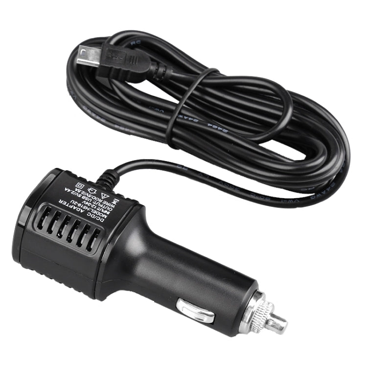 H519 Car Charger Driving Recorder Power Cord Dual USB With Display Charging Line, Specification:, Mini Straight, Mini Right Elbow, Mini Left Elbow, Micro Straight, Micro Left Elbow, Micro Right Elbow