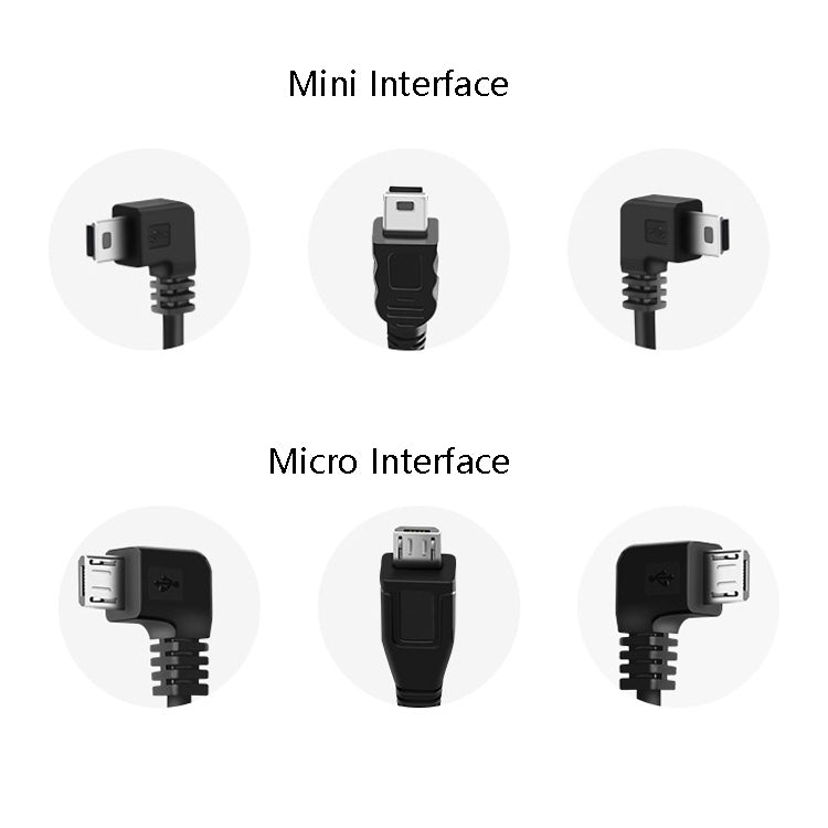 H519 Car Charger Driving Recorder Power Cord Dual USB With Display Charging Line, Specification:, Mini Straight, Mini Right Elbow, Mini Left Elbow, Micro Straight, Micro Left Elbow, Micro Right Elbow