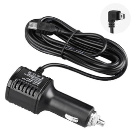 H519 Car Charger Driving Recorder Power Cord Dual USB With Display Charging Line, Specification:, Mini Straight, Mini Right Elbow