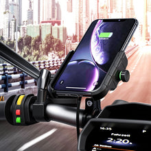 Load image into Gallery viewer, M9 Motorcycle Wireless Charging Mobile Phone Bracket 15W Fast Charging Mobile Phone Navigation Bracket, M9 (Black), M9 (Blue), M9 (Red), M9 (Gray)