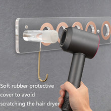 Load image into Gallery viewer, JD01 Punch-Free Hange Acrylic Hair Dryer Storage Bracket For Dyson Hair Dryer, JD01 (Transparent), JD01 (Black)