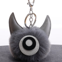 Load image into Gallery viewer, 3 PCS Cartoon Croissant Hair Ball Keychain Pendant Bag Car Pendant