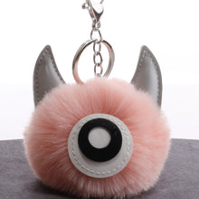 Load image into Gallery viewer, 3 PCS Cartoon Croissant Hair Ball Keychain Pendant Bag Car Pendant