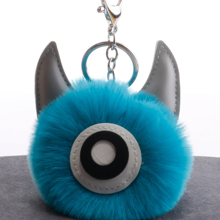 3 PCS Cartoon Croissant Hair Ball Keychain Pendant Bag Car Pendant