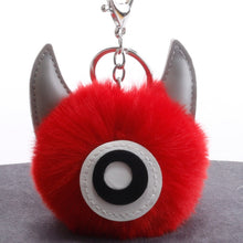 Load image into Gallery viewer, 3 PCS Cartoon Croissant Hair Ball Keychain Pendant Bag Car Pendant