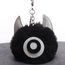 Load image into Gallery viewer, 3 PCS Cartoon Croissant Hair Ball Keychain Pendant Bag Car Pendant