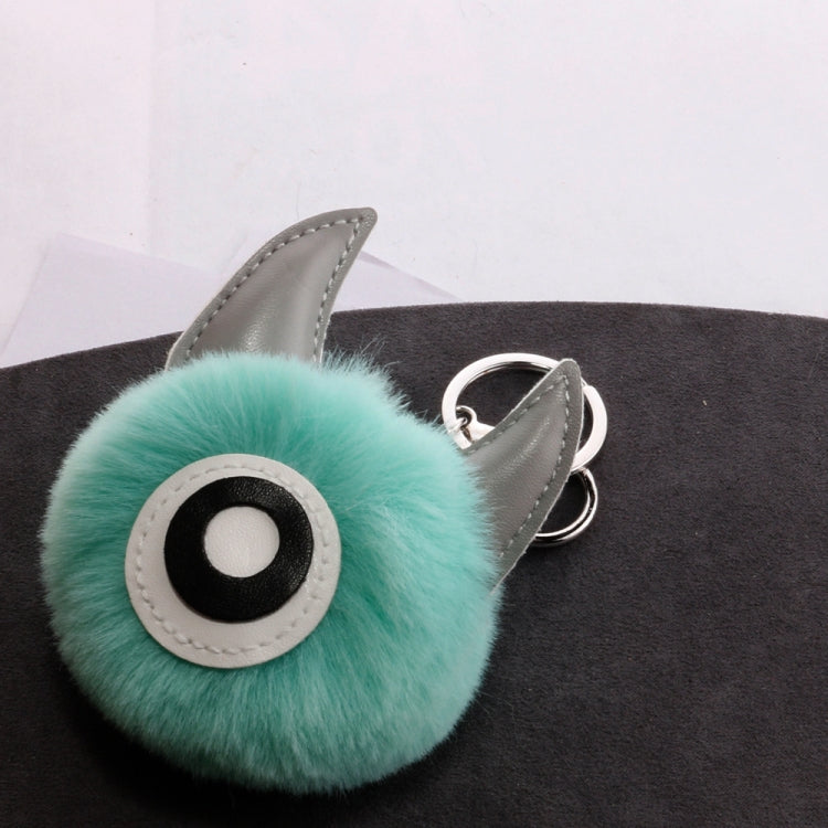 3 PCS Cartoon Croissant Hair Ball Keychain Pendant Bag Car Pendant