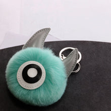 Load image into Gallery viewer, 3 PCS Cartoon Croissant Hair Ball Keychain Pendant Bag Car Pendant