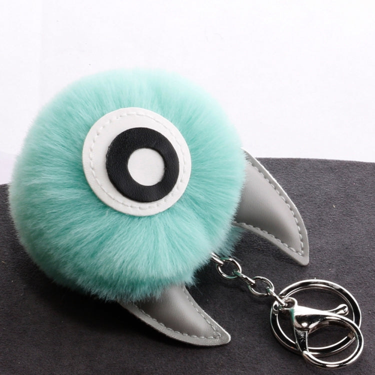 3 PCS Cartoon Croissant Hair Ball Keychain Pendant Bag Car Pendant