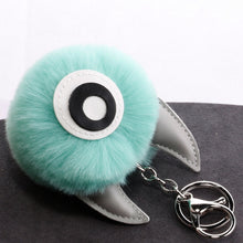 Load image into Gallery viewer, 3 PCS Cartoon Croissant Hair Ball Keychain Pendant Bag Car Pendant