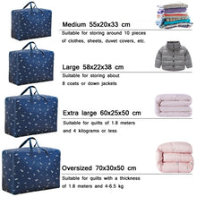 Load image into Gallery viewer, Oxford Cloth Quilt Moisture-Proof &amp; Waterproof Storage Bag Zipper Portable Moving Luggage Bag, 70x50x30cm