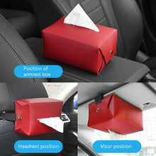 Load image into Gallery viewer, 2 PCS Car Leather Tissue Box Home Paper Towel Storage Box