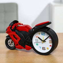 Load image into Gallery viewer, Motorcycle Alarm Clock Ornaments Creative Child Gift Clock, Blue Motorcycle Racing, Red Motorcycle Racing, Yellow Motorcycle Racing, White Motorcycle Racing