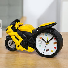 Load image into Gallery viewer, Motorcycle Alarm Clock Ornaments Creative Child Gift Clock, Blue Motorcycle Racing, Red Motorcycle Racing, Yellow Motorcycle Racing, White Motorcycle Racing