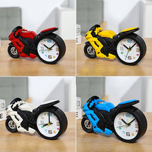 Load image into Gallery viewer, Motorcycle Alarm Clock Ornaments Creative Child Gift Clock, Blue Motorcycle Racing, Red Motorcycle Racing, Yellow Motorcycle Racing, White Motorcycle Racing
